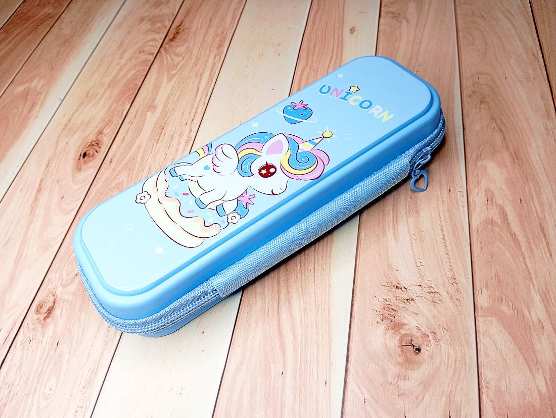 Unicorn Pencil Case blue 2