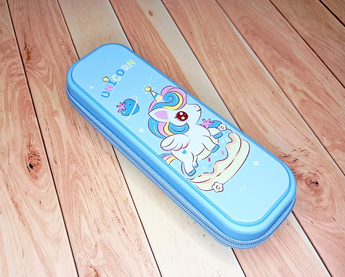 Unicorn Pencil Case blue 3